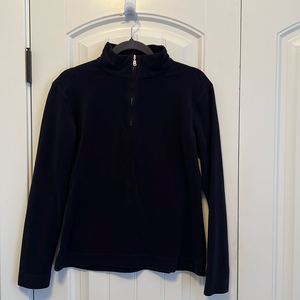 Bogner Women’s Black Long Sleeve 1/4 Zip Pullover Fleece Jacket